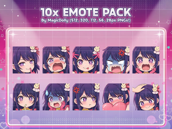 Ai Hoshino Emote Pack Hover