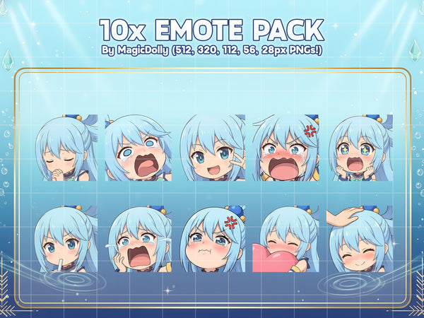 Aqua Emote Pack Hover