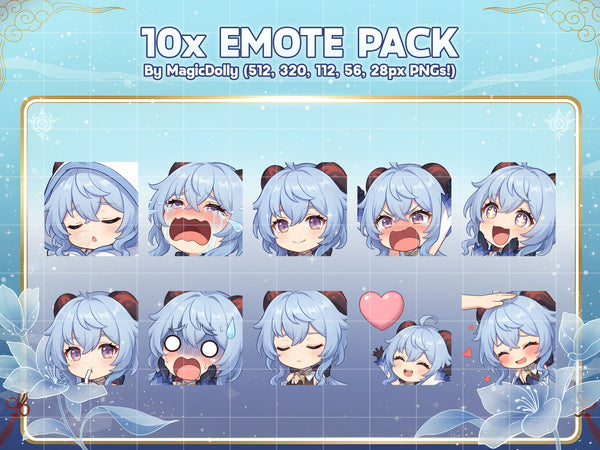 Ganyu Emote Pack Hover