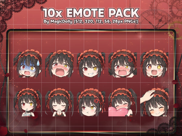 Kurumi Tokisaki Emote Pack Hover