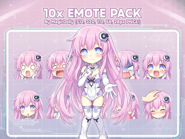Nepgear (Purple Sister) Emote Pack