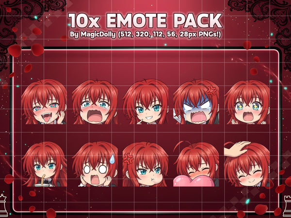 Rias Gremory Emote Pack Hover