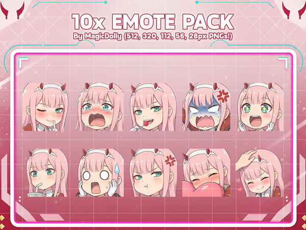Zero Two Emote Pack Hover