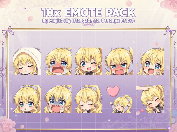 Athanasia (Purple Dress) Emote Pack Hover