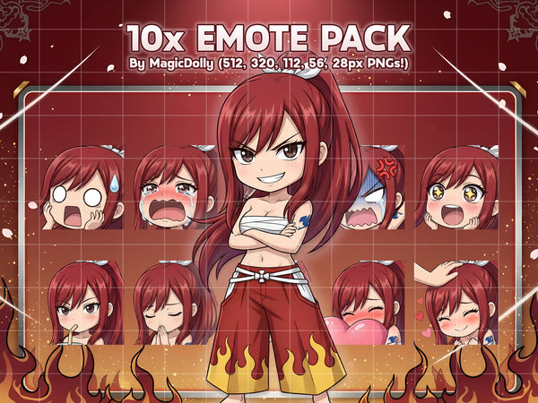 Erza Scarlet Emote Pack