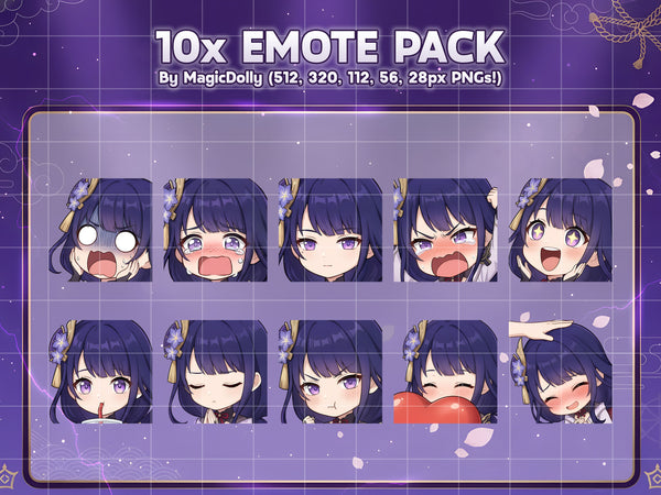 Raiden Shogun Emote Pack Hover