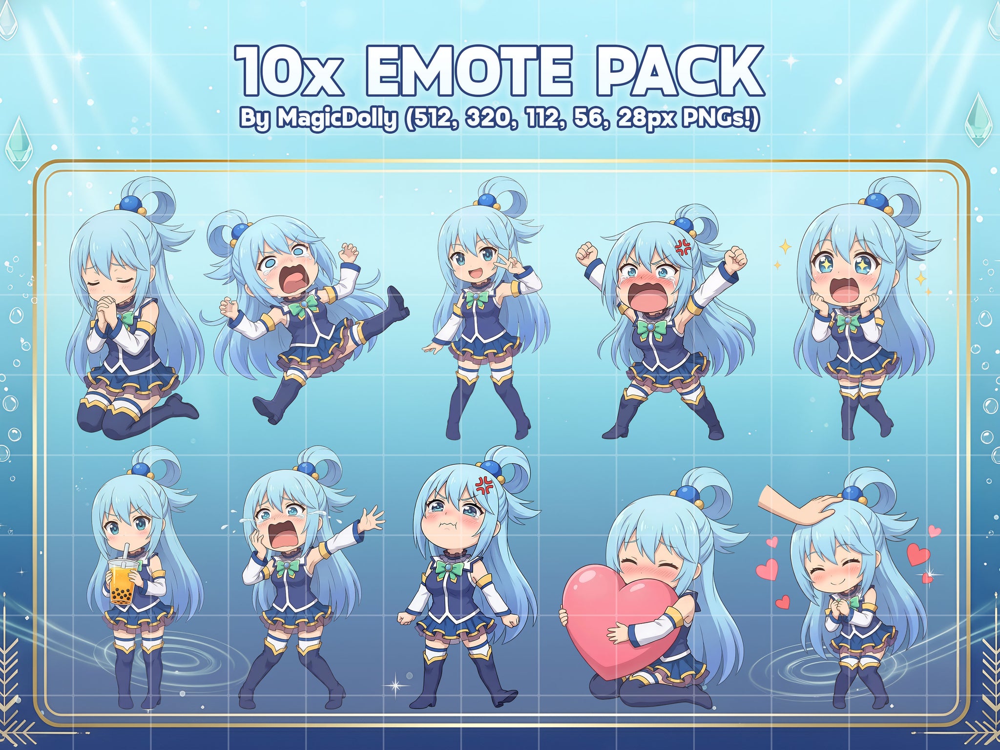 Aqua Emote Pack