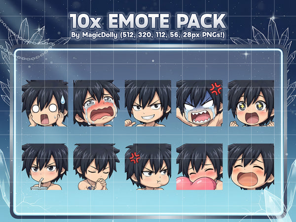 Gray Fullbuster Emote Pack Hover