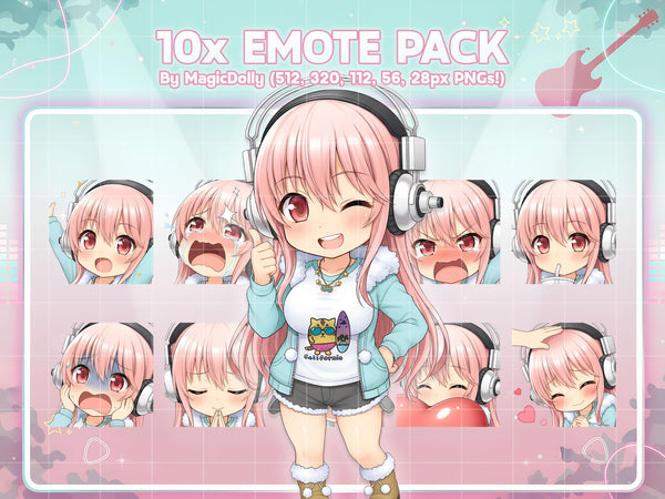 Super Sonico Emote Pack