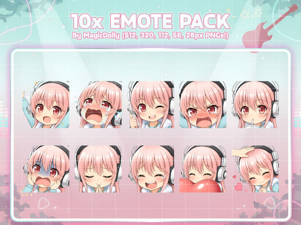 Super Sonico Emote Pack Hover